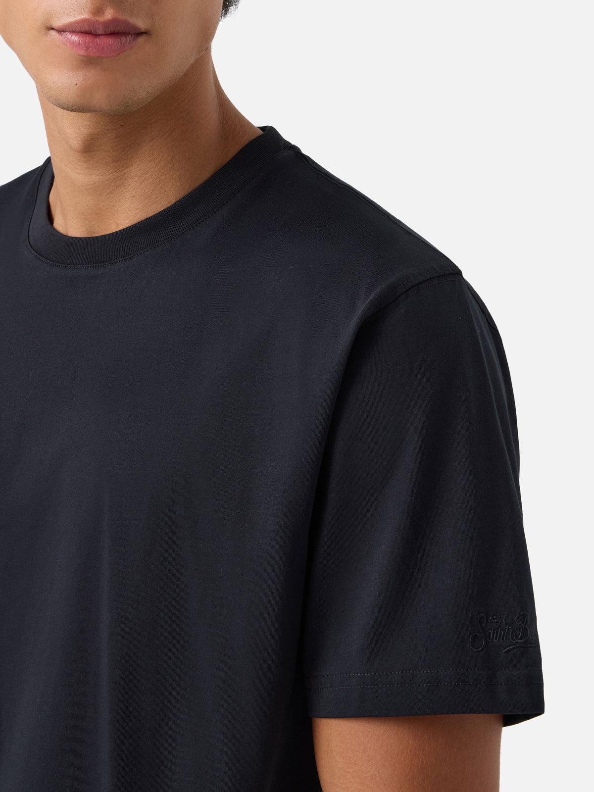 Schwarzes Every T-Shirt aus Baumwolle 