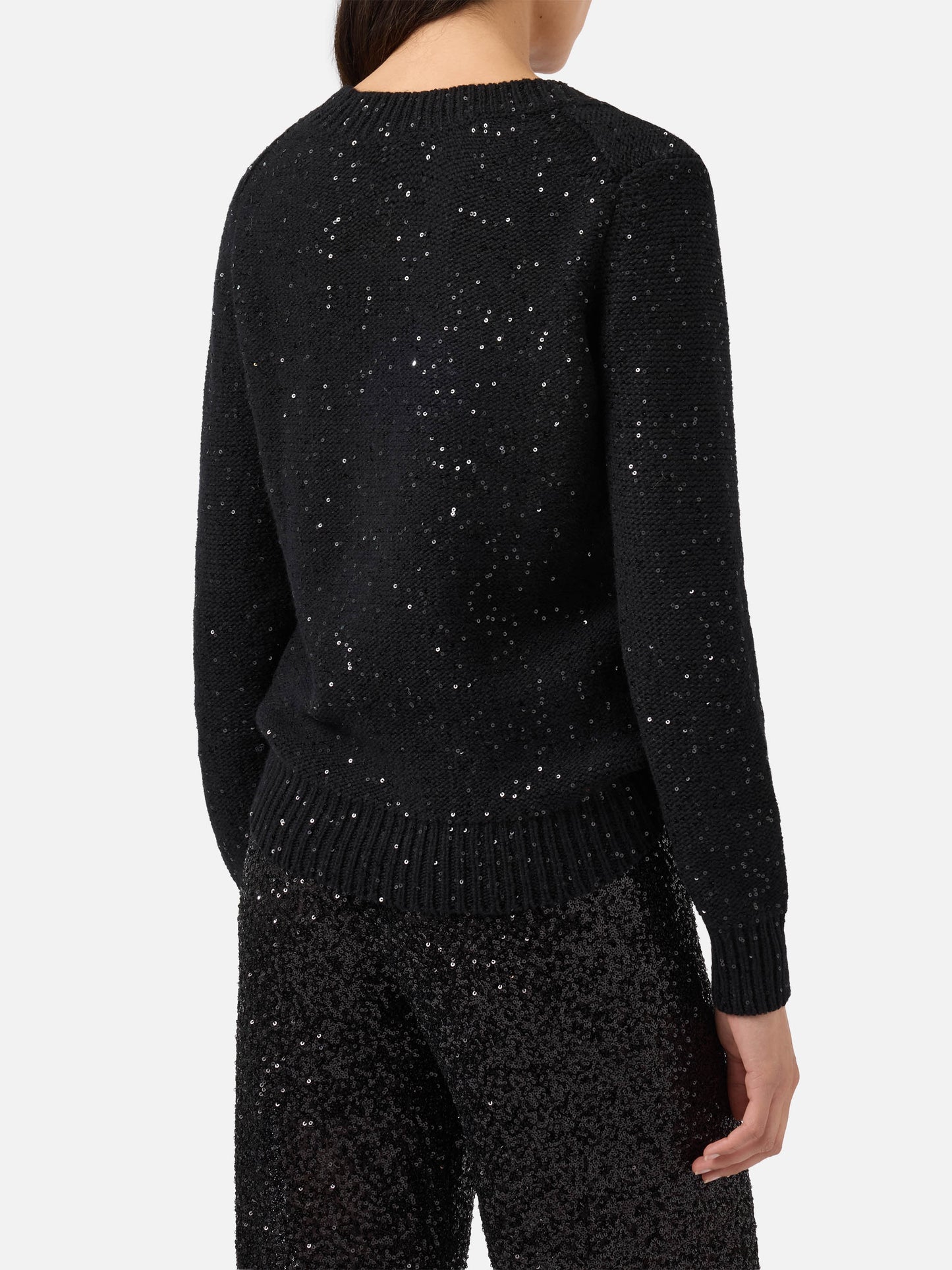 Black Eleara sweater with sequins