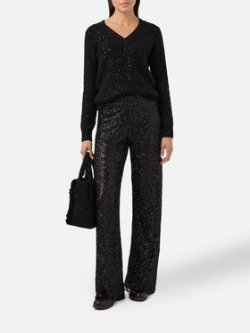 Black Eleara sweater with sequins