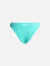 Woman water green classic crinkle swim briefs Elise