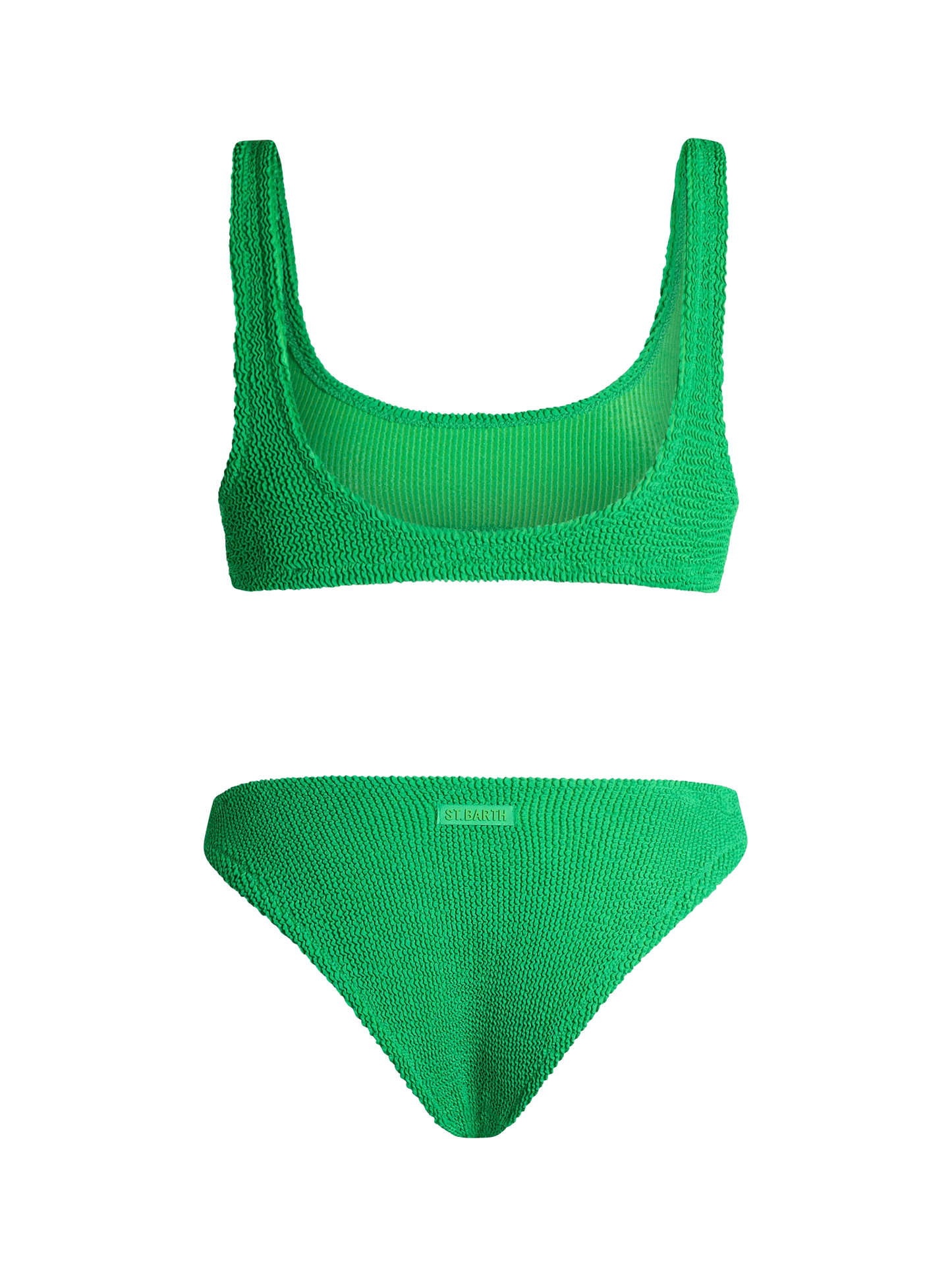 Grüner klassischer Crinkle-Bikini für Damen von Naima Elise