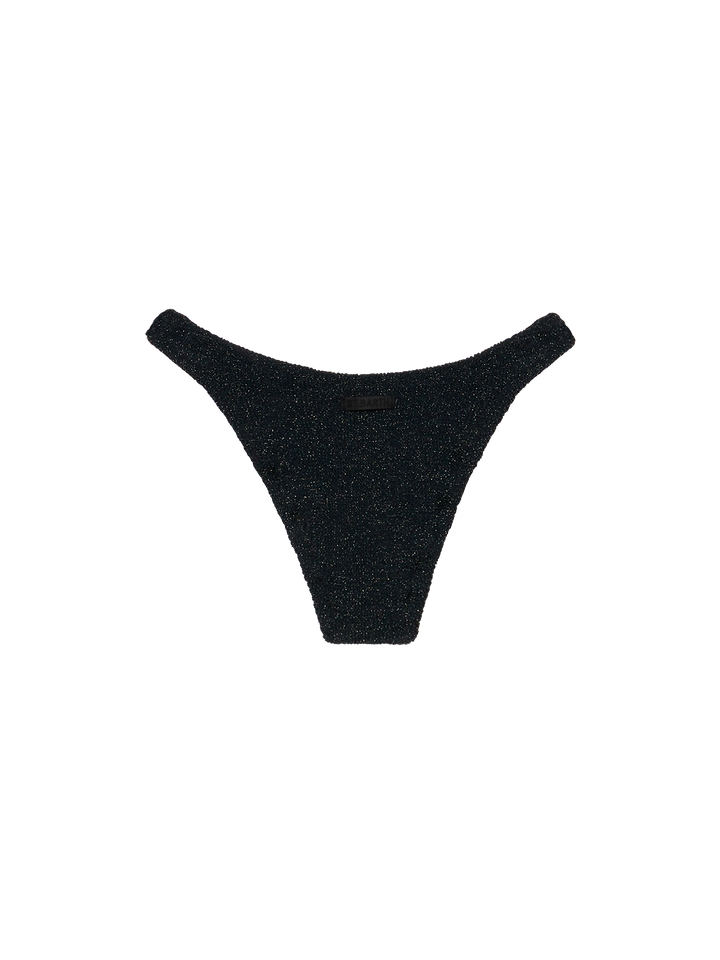 Elise classic black crinkle lurex swim briefs - MC2 Saint Barth