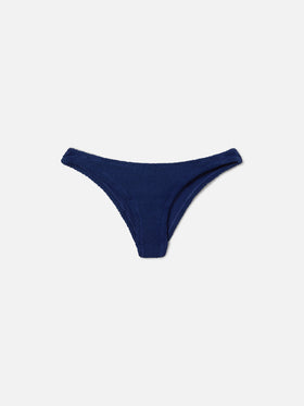 Slip mare Elise classico in crinkle blu navy