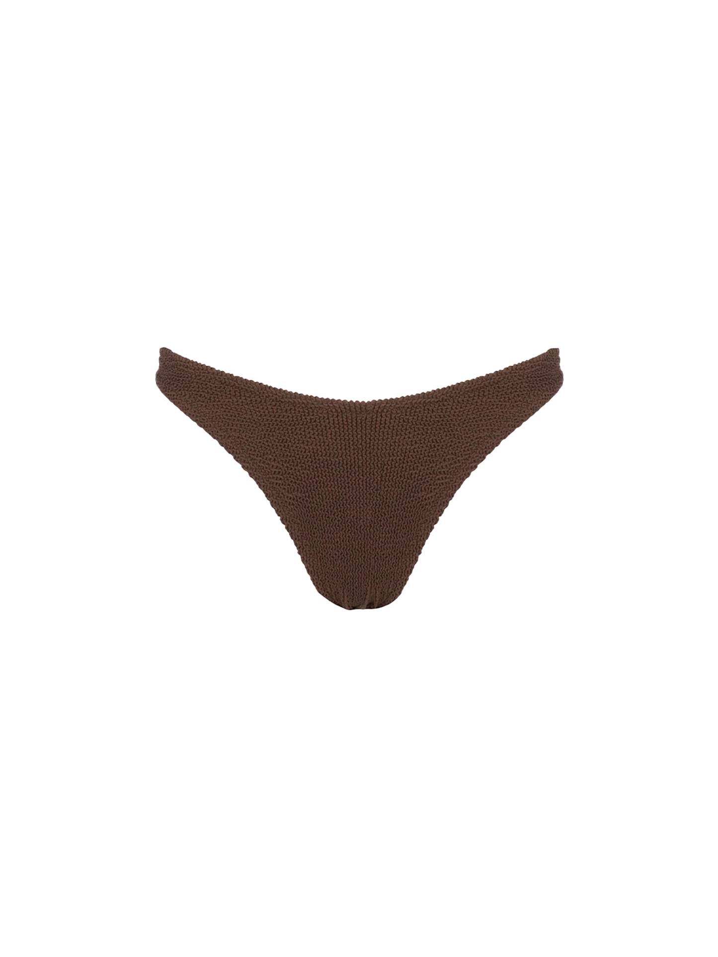 Damen klassische Bikinihose in Braun aus Crinkle Elise 