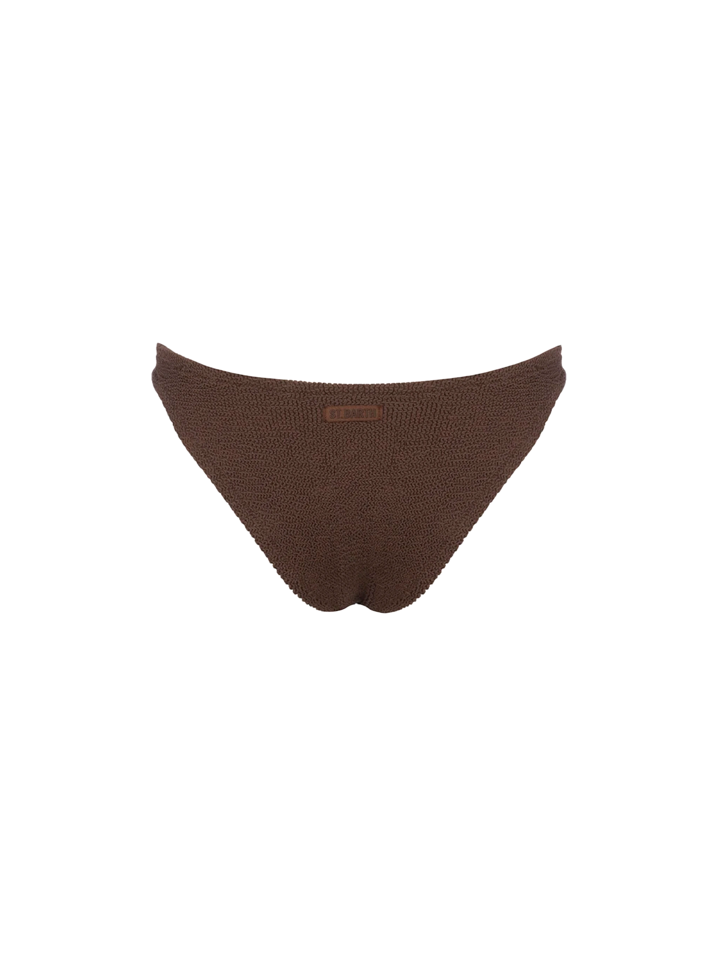 Damen klassische Bikinihose in Braun aus Crinkle Elise 