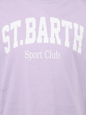 T-shirt girocollo da bambina in jersey di cotone Elly con stampa St. Barth