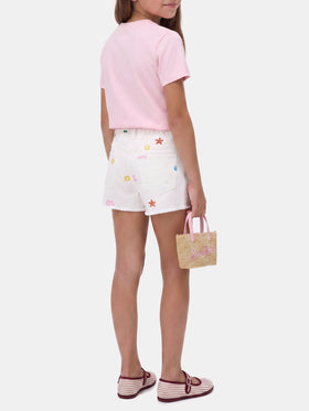 T-shirt Elly avec imprimé et broderie Hello Kitty | Édition spéciale 