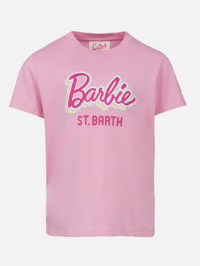 Girl cotton jersey crewneck t-shirt Elly with Barbie print | BARBIE SPECIAL EDITION - MC2 Saint Barth