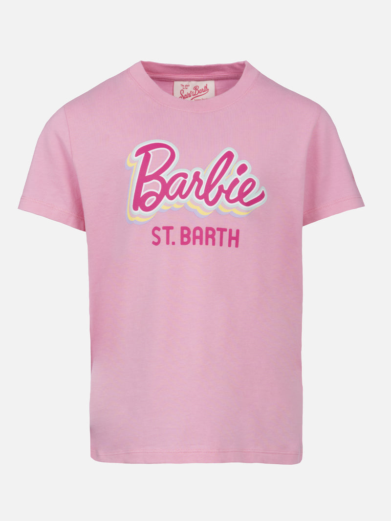 Girl cotton jersey crewneck t-shirt Elly with Barbie print | BARBIE SPECIAL EDITION