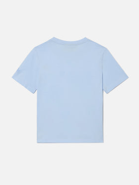 T-shirt Elly azzurra con ricamo Viziata da papà