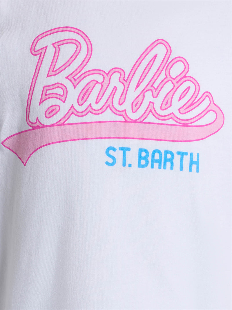 Girl cotton jersey crewneck t-shirt Elly with Barbie Saint Barth print | BARBIE SPECIAL EDITION