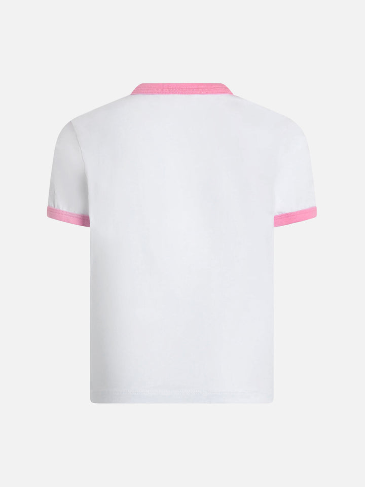 Girl cotton jersey crewneck t-shirt Elly with Barbie Saint Barth print | BARBIE SPECIAL EDITION