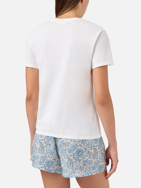 T-shirt Emilie blanc avec broderie charm St. Barth Paradise 