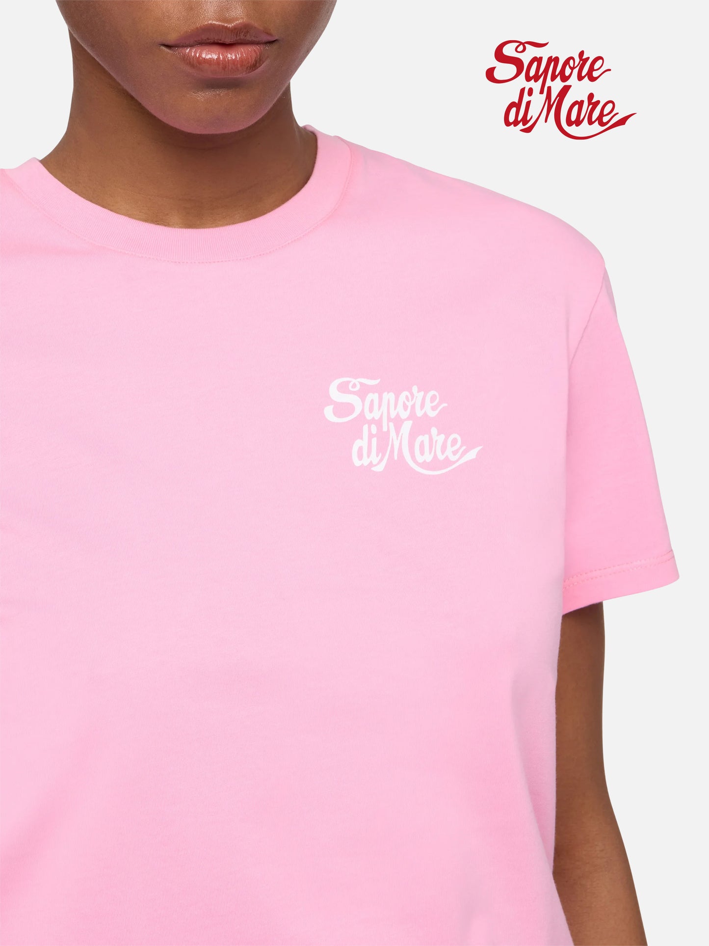 Emilie cotton t-shirt with Sapore di Mare print | SAPORE DI MARE SPECIAL EDITION