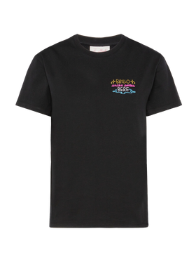 Emilie cotton t-shirt with Brillo senza bere embroidery | INSULTI LUMINOSI SPECIAL EDITION