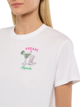 Baumwoll-T-Shirt Emilie mit Texani &amp; Tequila-Stickerei