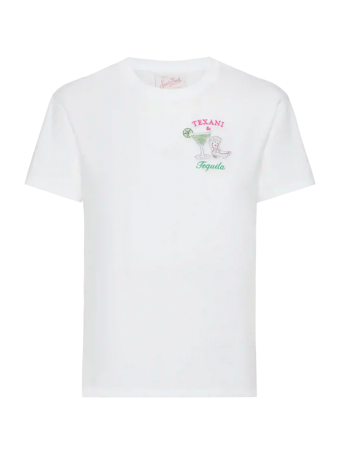 Baumwoll-T-Shirt Emilie mit Texani &amp; Tequila-Stickerei