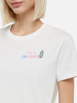 Baumwoll-T-Shirt Emilie mit GIN-Influencer-Stickerei