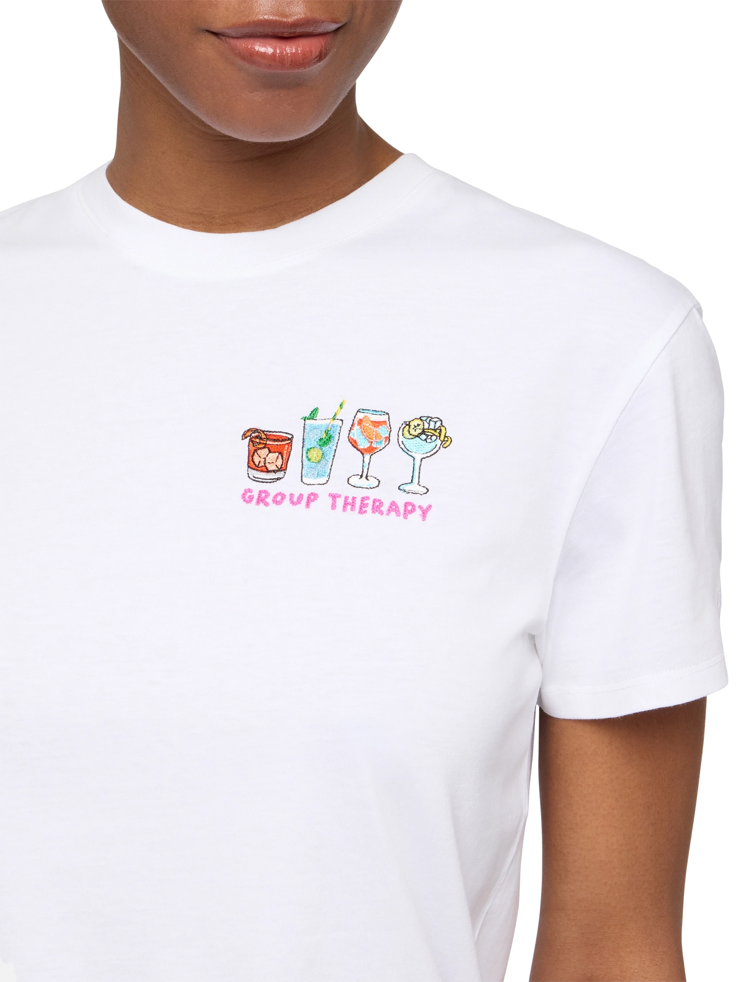 T-shirt Emilie in cotone con ricamo Group therapy