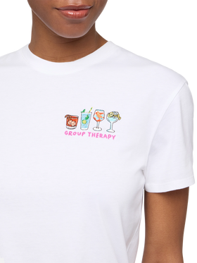 T-shirt Emilie in cotone con ricamo Group therapy