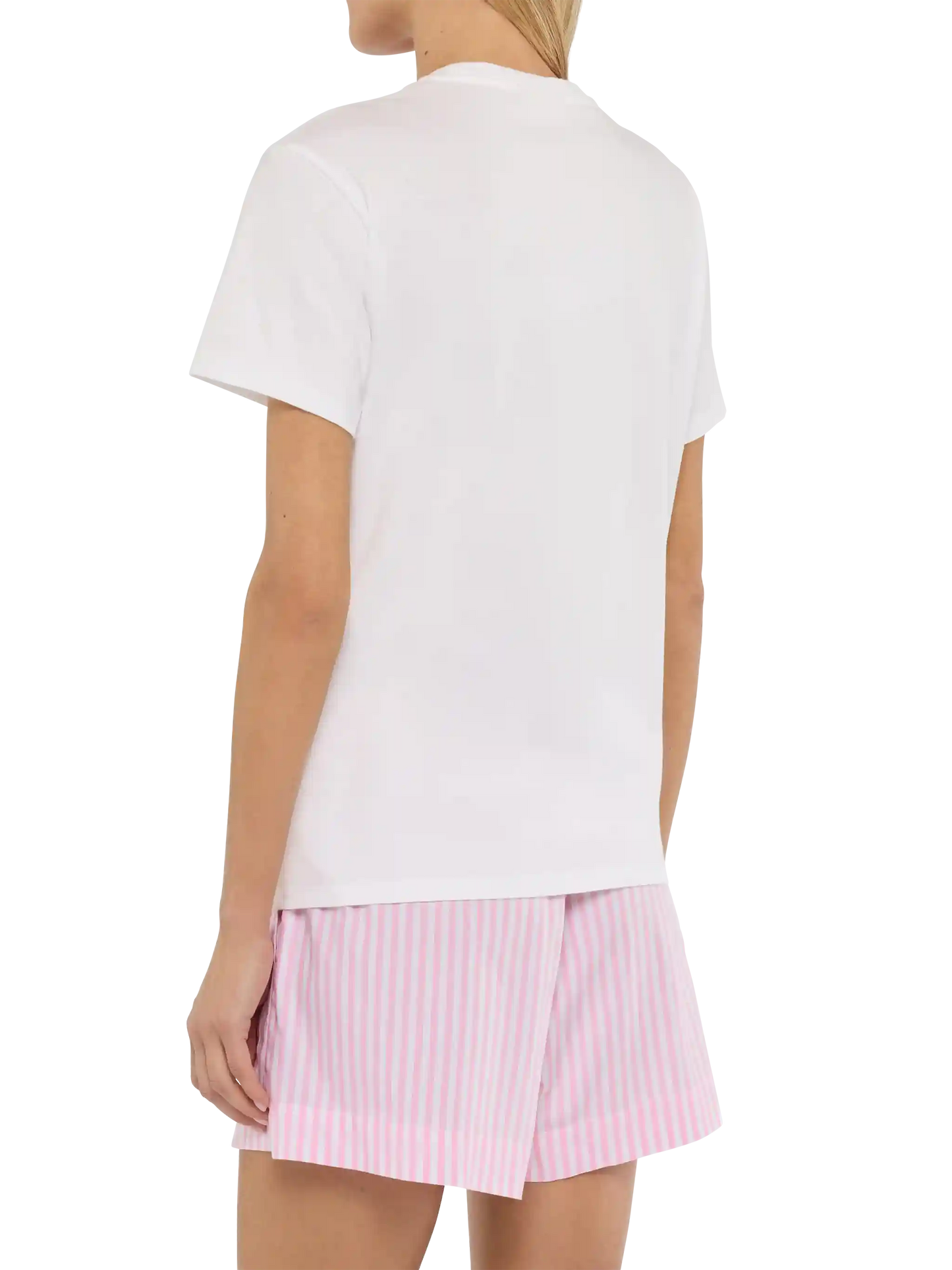 Emilie-Baumwoll-T-Shirt mit Libertè-, Egalitè- und Vin Rosè-Stickerei