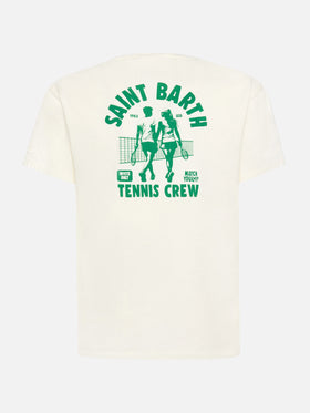 Emilie cotton t-shirt with Saint Barth tennis crew print - MC2 Saint Barth