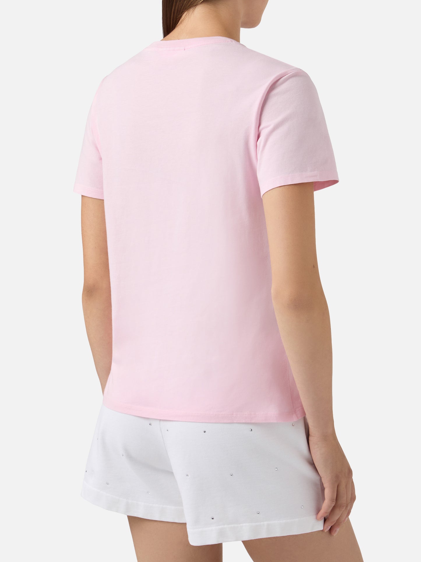 Pink Emilie T-shirt with Spritzo d’Amore embroidery