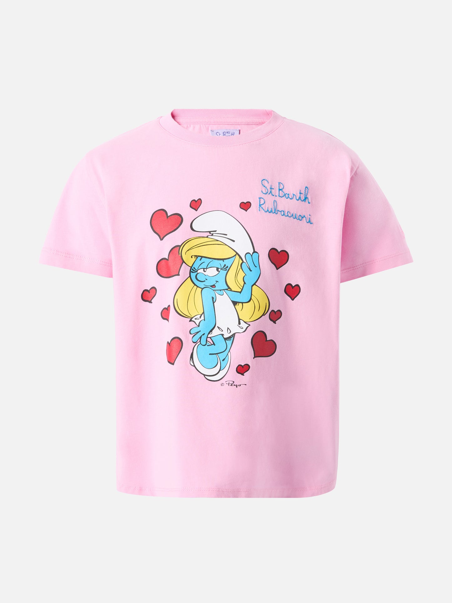 T-shirt in cotone Emma con stampa Puffetta e ricamo St. Barth Rubacuori