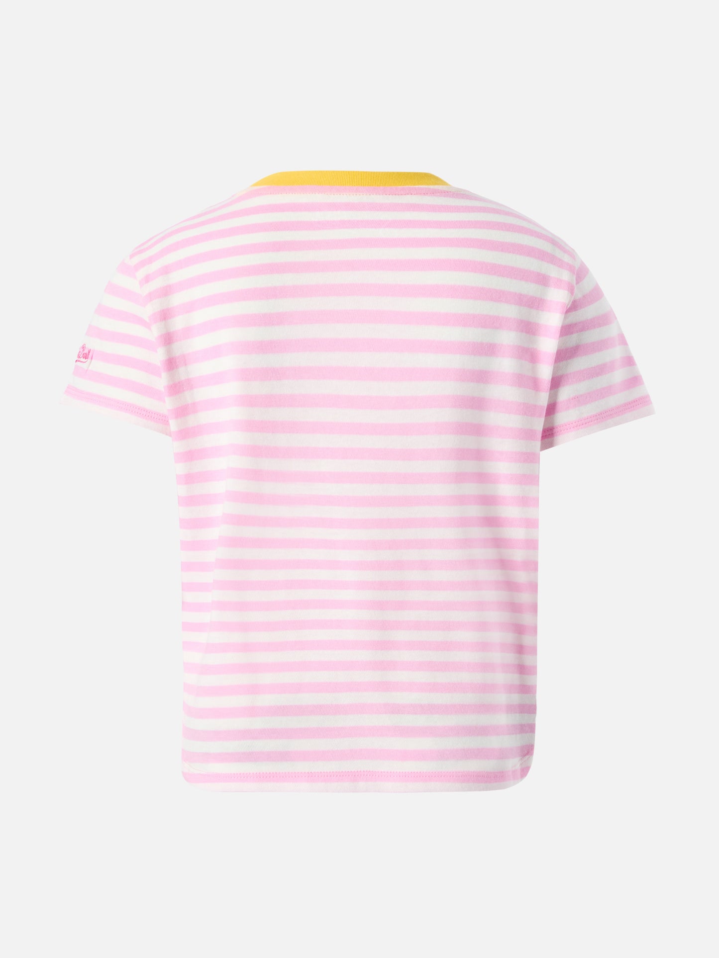 T-shirt in cotone Emma con stampa a righe e ricamo St. Barth Princess