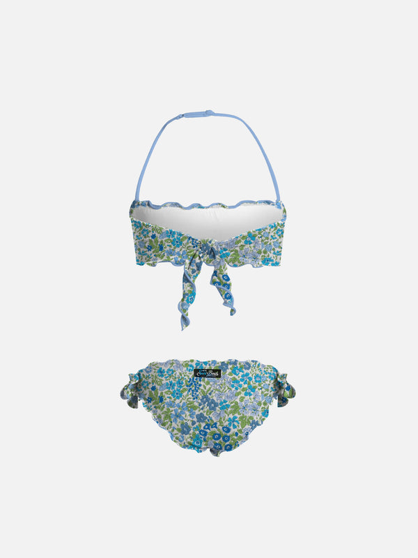 Bandeau-Bikini Emy mit Print für Mädchen von Joanna Luise | HERGESTELLT AUS LIBERTY-STOFF