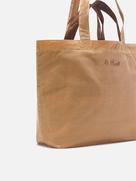 Nut Essential waxed tote bag with logo embroidery