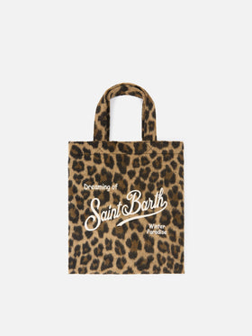 Sac Mini Essential en feutre tote avec imprimé léopard 