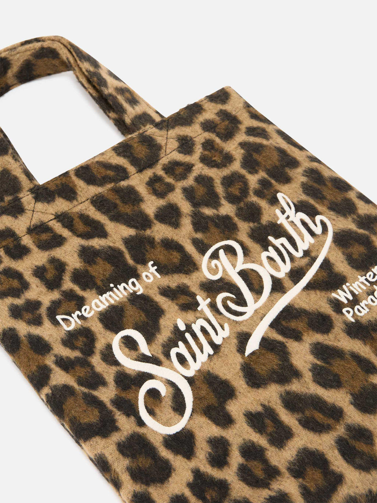 Sac Mini Essential en feutre tote avec imprimé léopard 