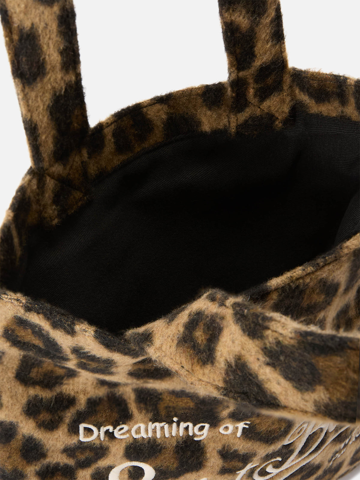Sac Mini Essential en feutre tote avec imprimé léopard 