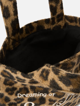 Sac Mini Essential en feutre tote avec imprimé léopard 