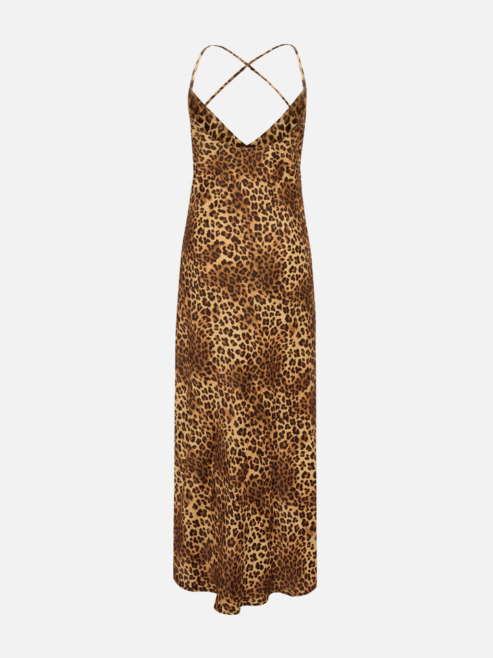 Eydis Satin-Unterkleid mit Animalier-Print