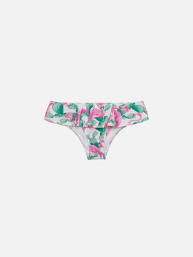 Slip bikini Fanny con stampa fenicottero