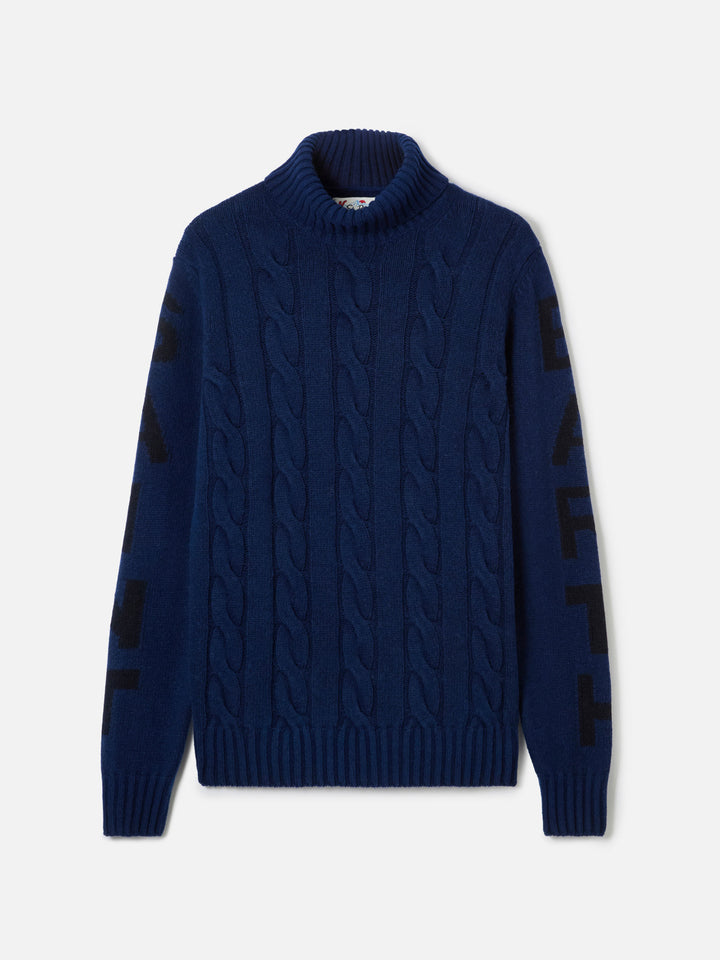 Dolcevita Fisherman trecce effetto vintage blu
