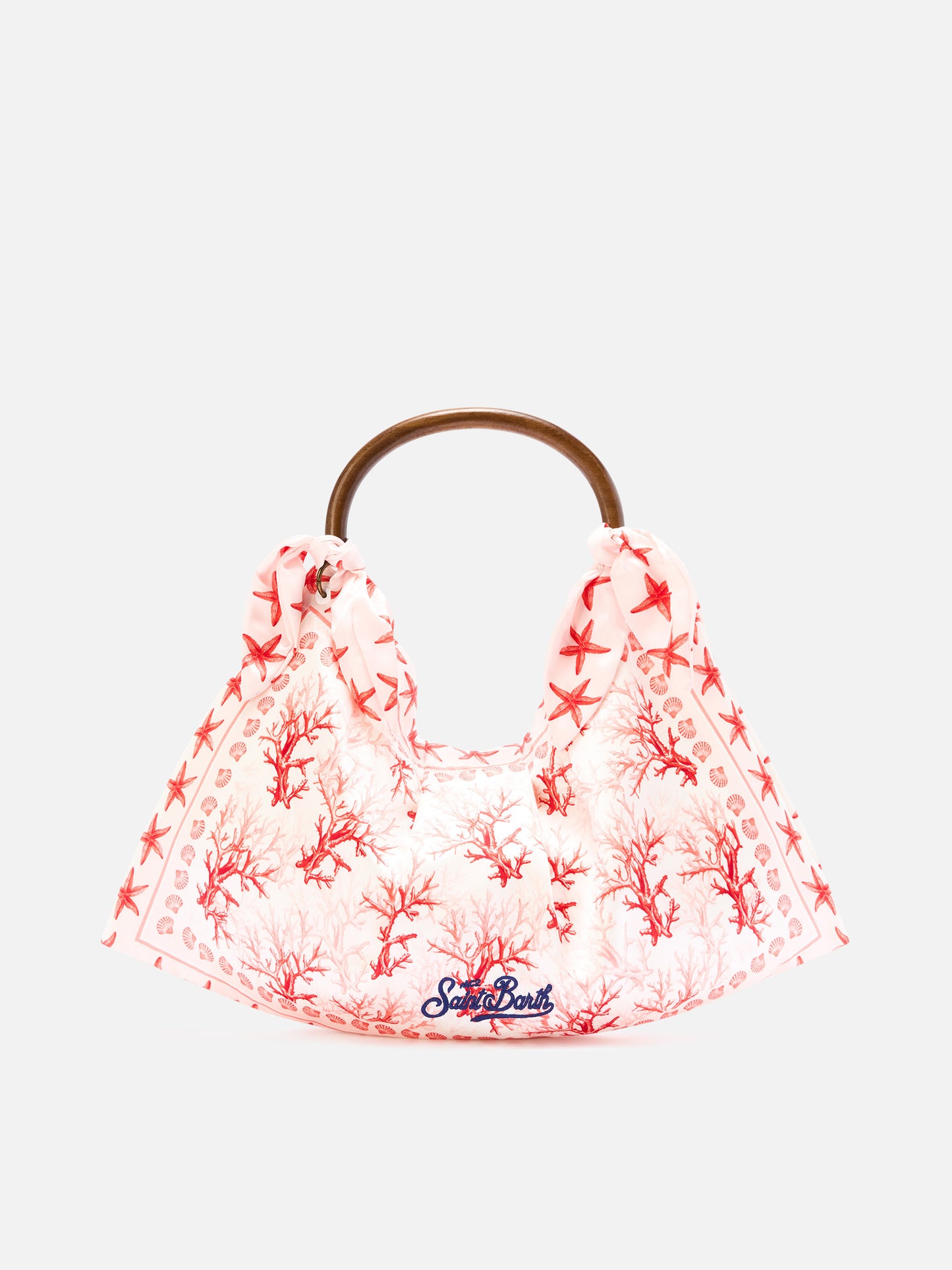 Borsa Foulard con struttura morbida e fantasia coralli
