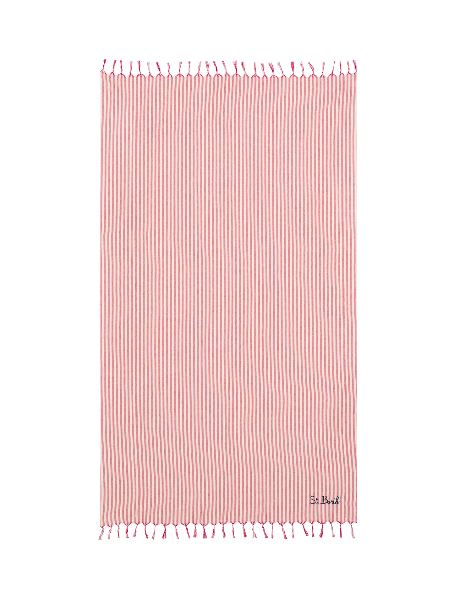 Light cotton Fouta beach towel with red  striped print