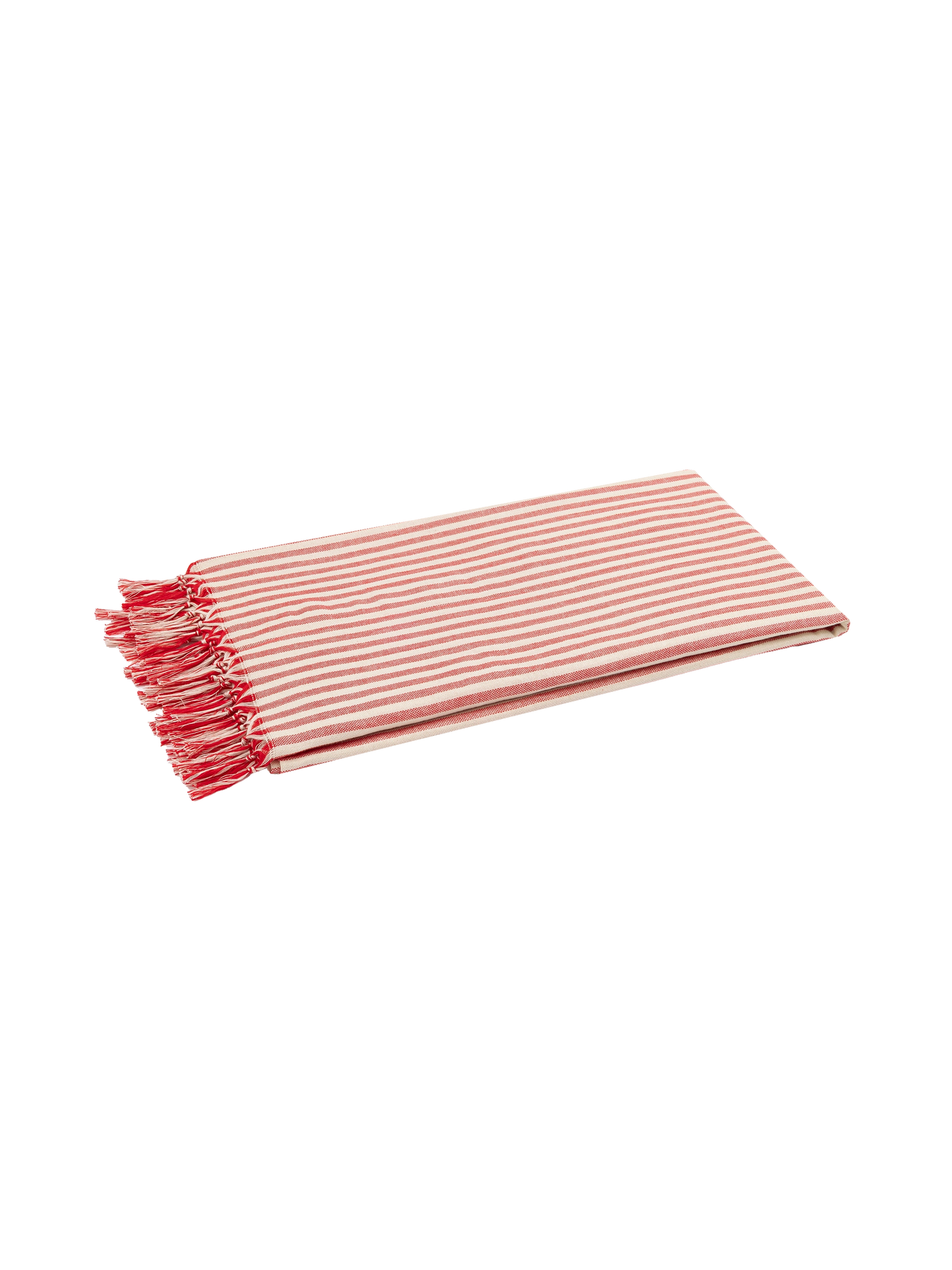 Light cotton Fouta beach towel with red  striped print