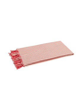 Light cotton Fouta beach towel with red  striped print