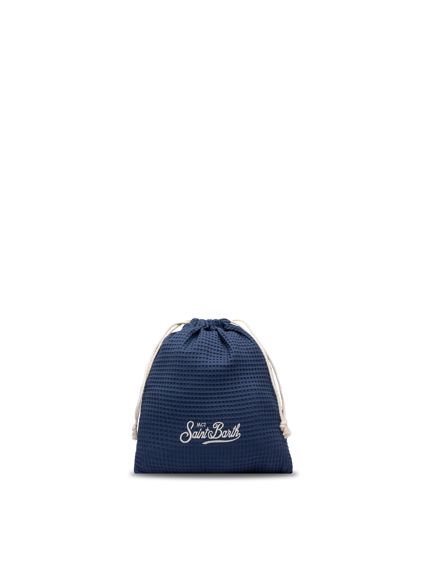 Telo mare FoutaSac in cotone a nido d'ape blu navy