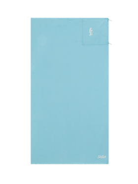 Light blue honeycomb cotton FoutaSac beach towel