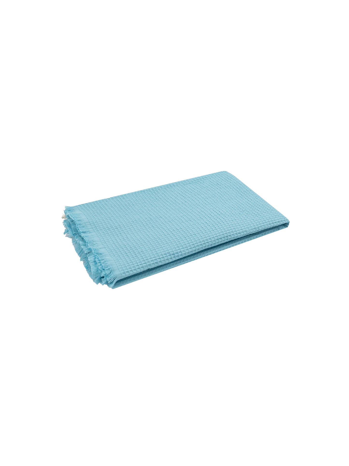 Light blue honeycomb cotton FoutaSac beach towel