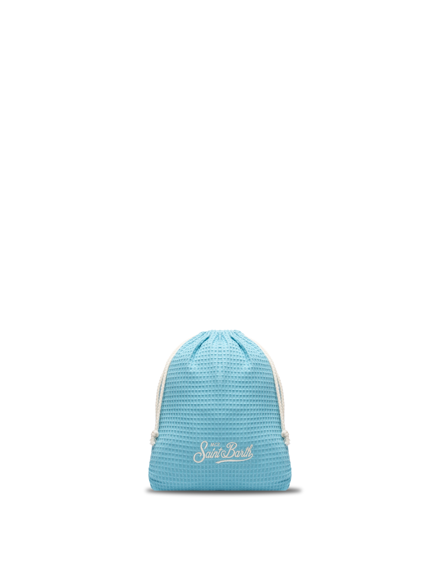 Light blue honeycomb cotton FoutaSac beach towel