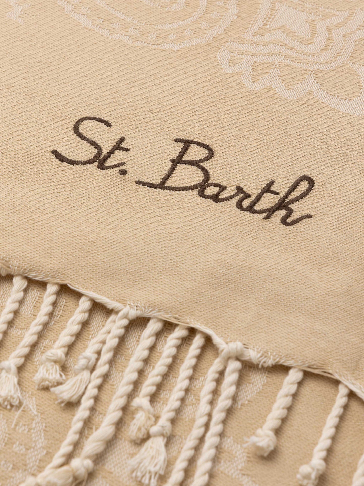 Foutas cotton beach towel with bandanna jacquard