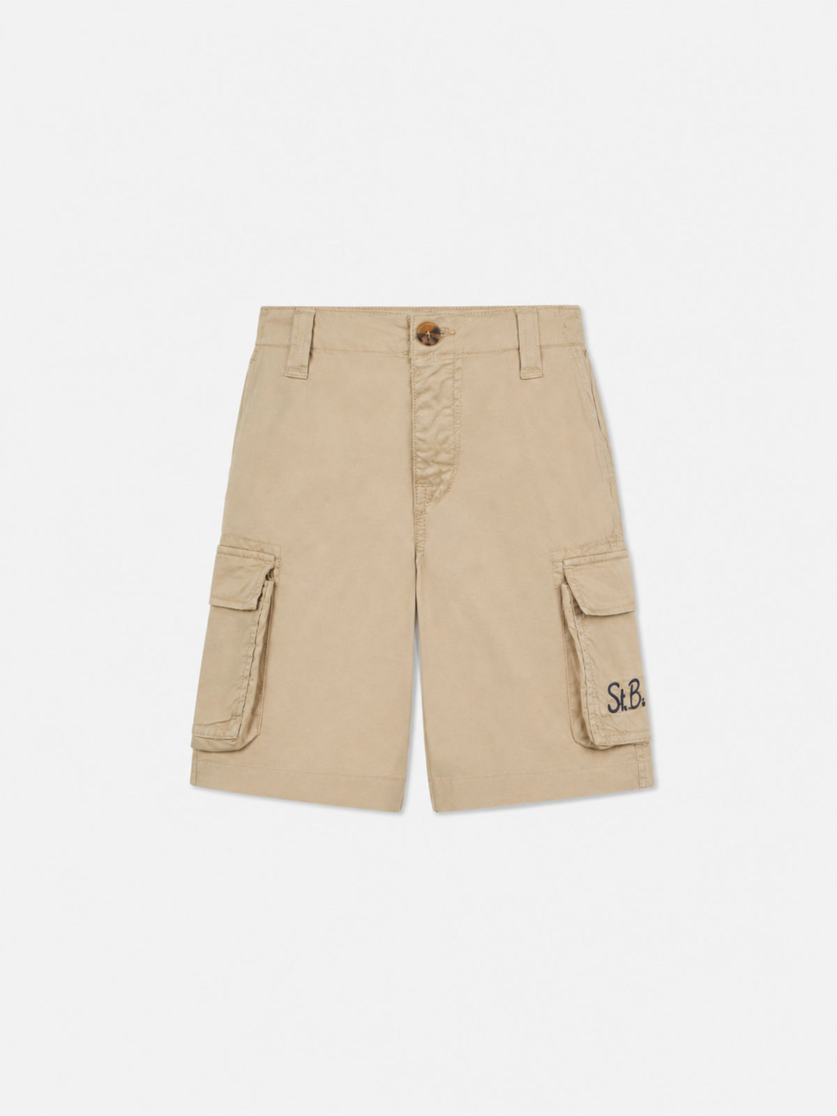 Bermudas cargo de algodón beige para niño 
