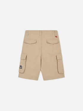 Bermudas cargo de algodón beige para niño 