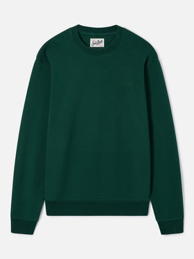 Sudadera de cuello redondo Fourseason en algodón verde 
